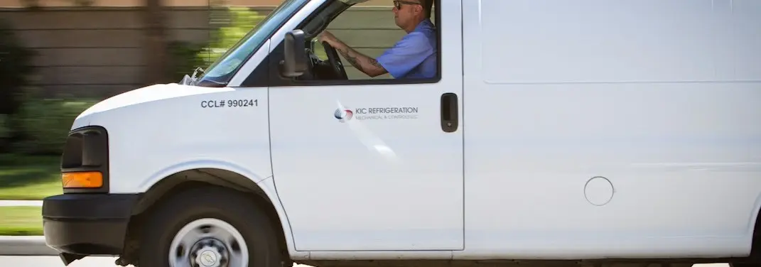 KIC Refrigeration service vehicle serving Warrington area